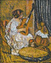 Pierre-Auguste Renoir. Guitar Lesson.