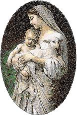 Madonna and Child with  Lamb