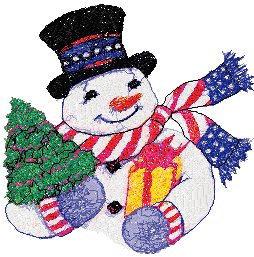 Stars and Stripes Snowman