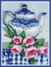China Teapot and Roses