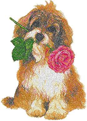 Doggy with Rose