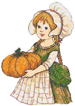 Girl with Pumpkin