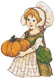 Girl with Pumpkin