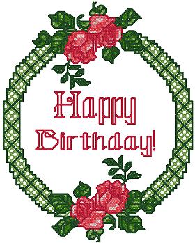 Download Advanced Embroidery Designs - Happy Birthday Wreath