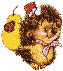 Hedgehog with Pear