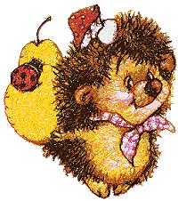 Hedgehog with Pear