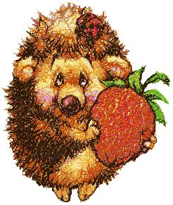 Hedgehog with Strawberry
