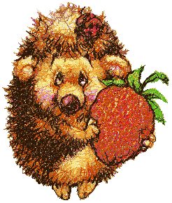 Advanced Embroidery Designs. Hedgehog Summer Wall quilt for