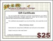 $25 Gift Certificate