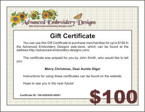 $100 Gift Certificate