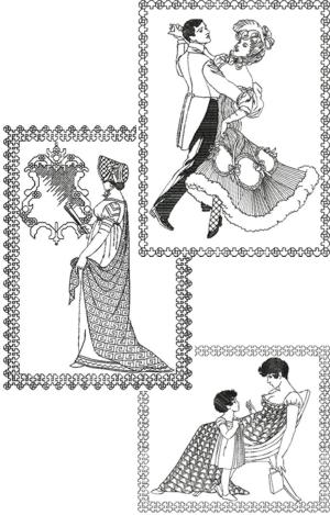 Regency Ladies Blackwork Set