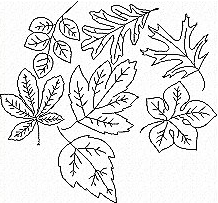 Leaves Redwork Set