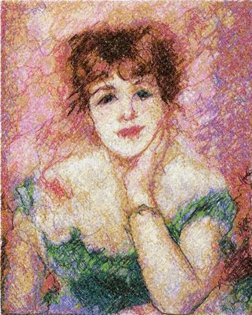 Actress Jeanne Samary by Pierre-Auguste Renoir