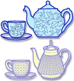 Tea Set Applique