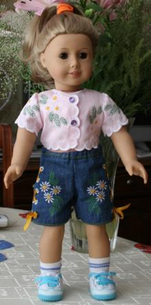 Summer Blouse and Shorts for 18 inch Dolls