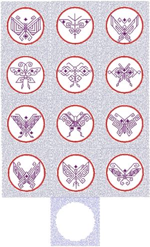 Japanese Butterfly Applique Quilt Block Set