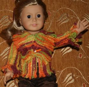 Faux Knit Jacket for 18 inch Dolls