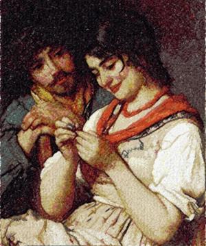 Seamstress by Eugene de Blaas