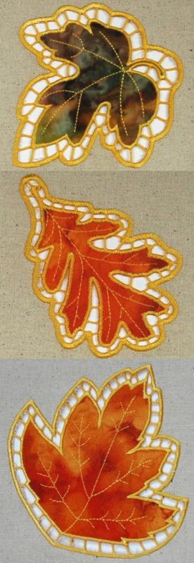 Cutwork Applique Leaf Set