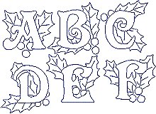 Christmas Redwork Alphabet