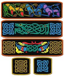 5 designs with Celtic motifs