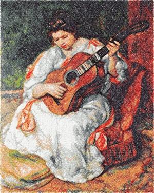 Woman Playing the Guitar by Renoir