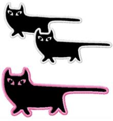 Walking Cat Applique Set