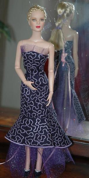 Ball/Wedding Dress with Train for Tonner 16-in Dolls
