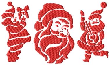 Santa Silhouette Set