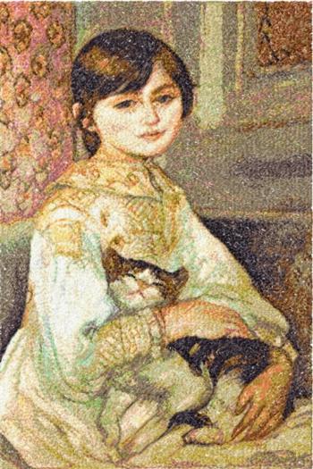 Julie Manet with Cat by Pierre-Auguste Renoir