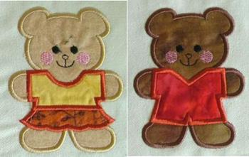 Advanced Embroidery Designs - Teddy Bear Applique Set.