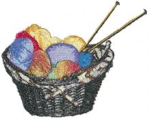 Knitting: Basket of Yarn