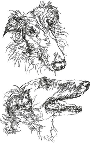 Borzoi Set (Russian Wolfhound)