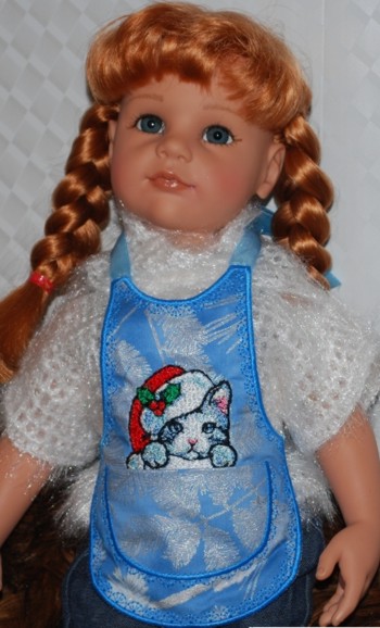 Christmas Apron-in-the-Hoop for 18-20-Inch Dolls (ITH)