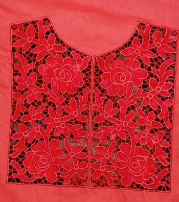 Cutwork Applique Lace Yoke 