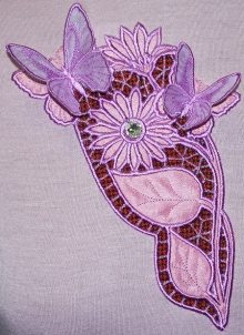 Butterflies and Flowers Cutwork Lace 