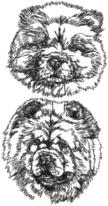 Chow Chow Dog Set