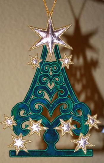 Applique Christmas Tree Ornament 