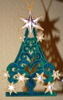 Applique Christmas Tree Ornament 