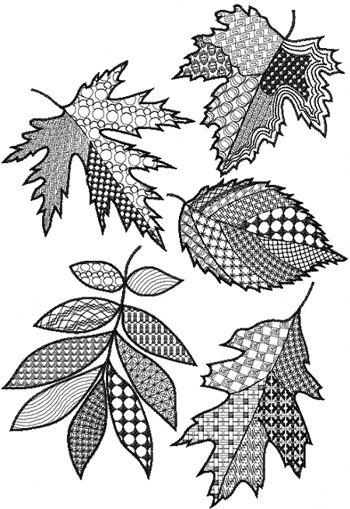 Patchwork Leaf Set