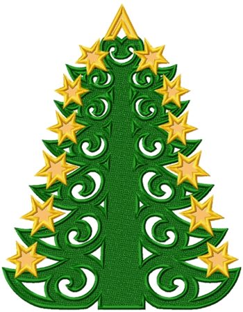 FSL Christmas Tree with Applique Stars