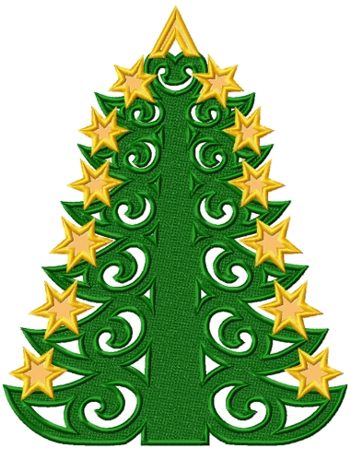 FSL Christmas Tree with Applique Stars