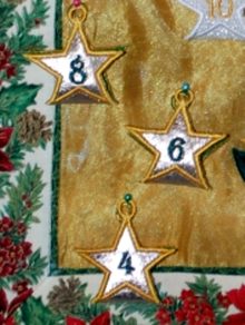 Freestanding Applique Advent Star Pouches