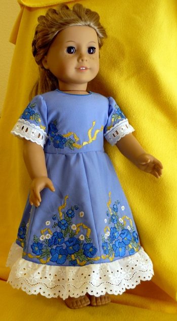 Advanced Embroidery Designs - Flower Dress for 18-inch Dolls