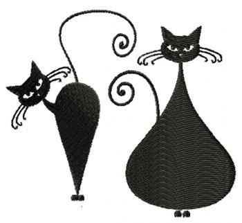 Whimsical Cat Silhouette Set II