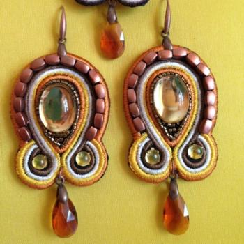 Soutage-Style Earring Set