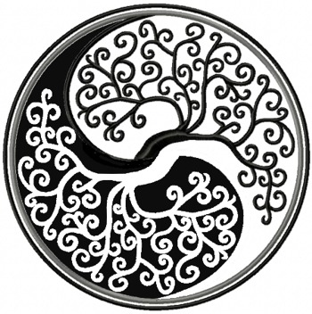 Yin Yang Tree Applique