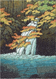 Senju Waterfall, Akame by Kawase Hasui