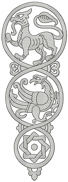 Medieval Decorative Motif Machine Embroidery Design