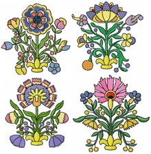 Folk Flower Set